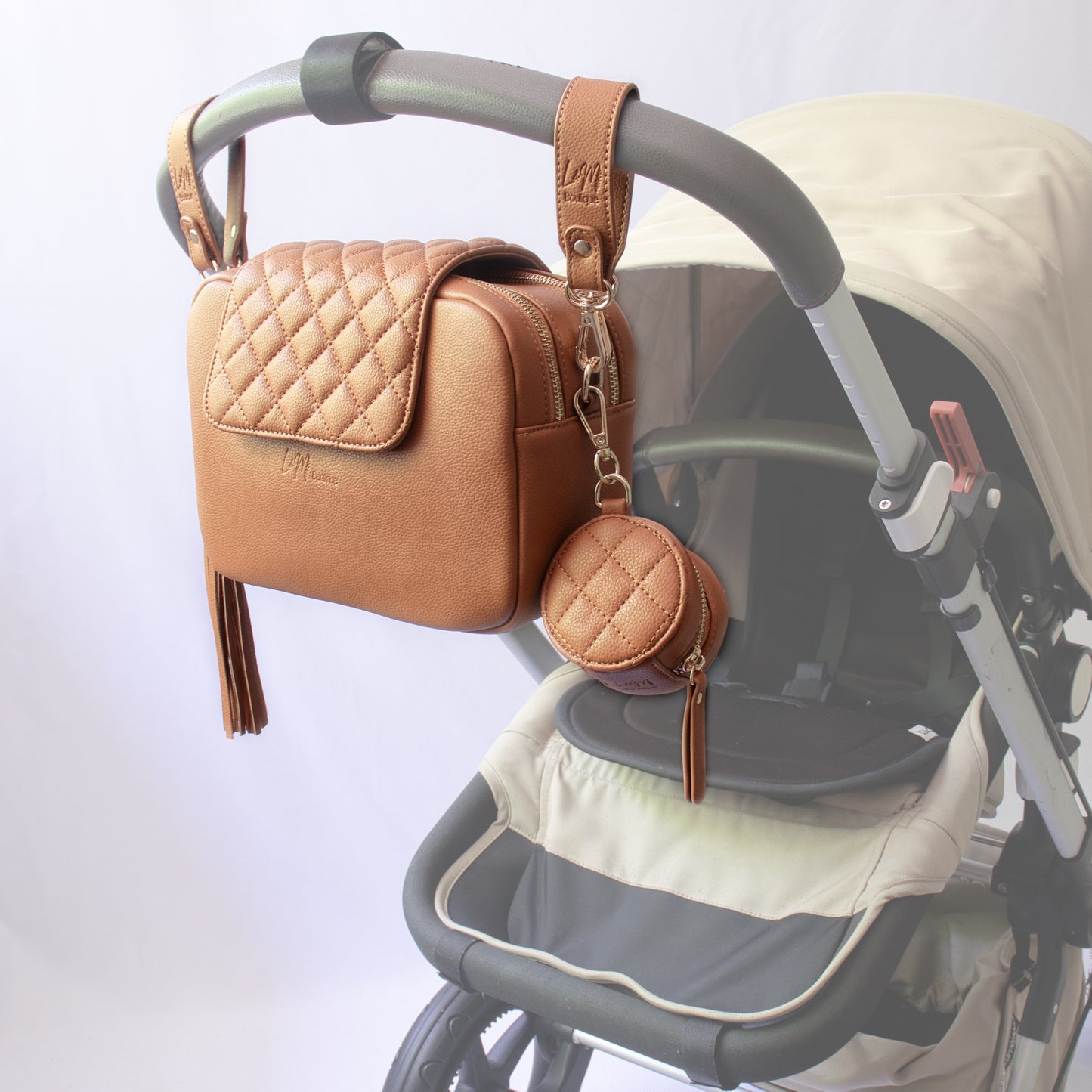 Kaia Nappy Bag converted to a parm bag with a dummy case by L&M Boutique Australia