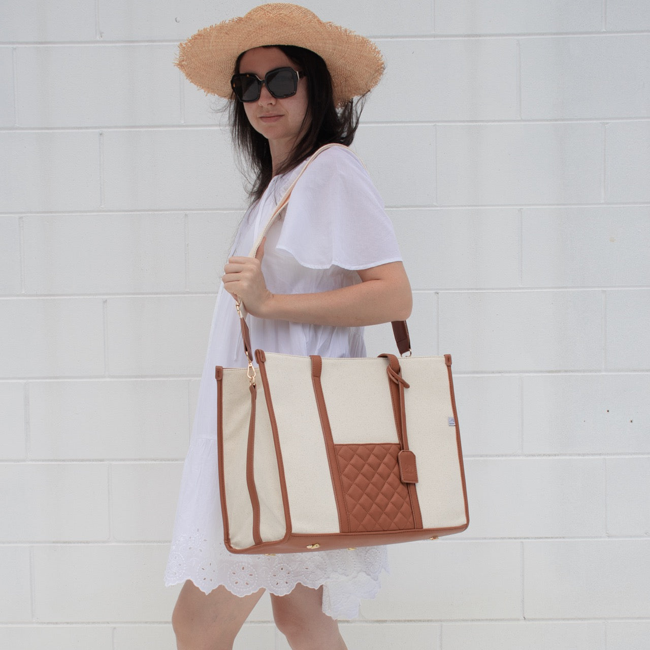 Shyla 2-in-1 Tote Nappy Bag | Baby Bag + Pram Caddy