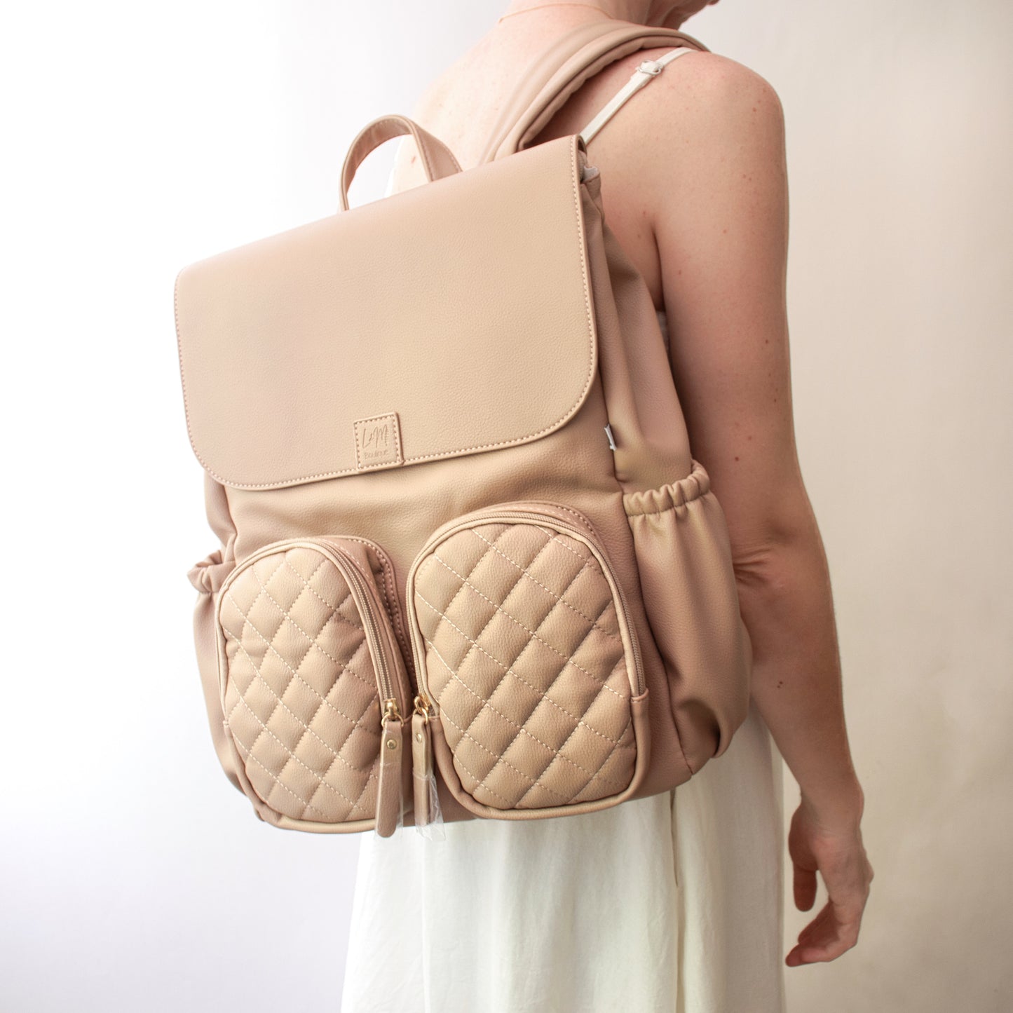 milana nappy bag diaper bag cream colour