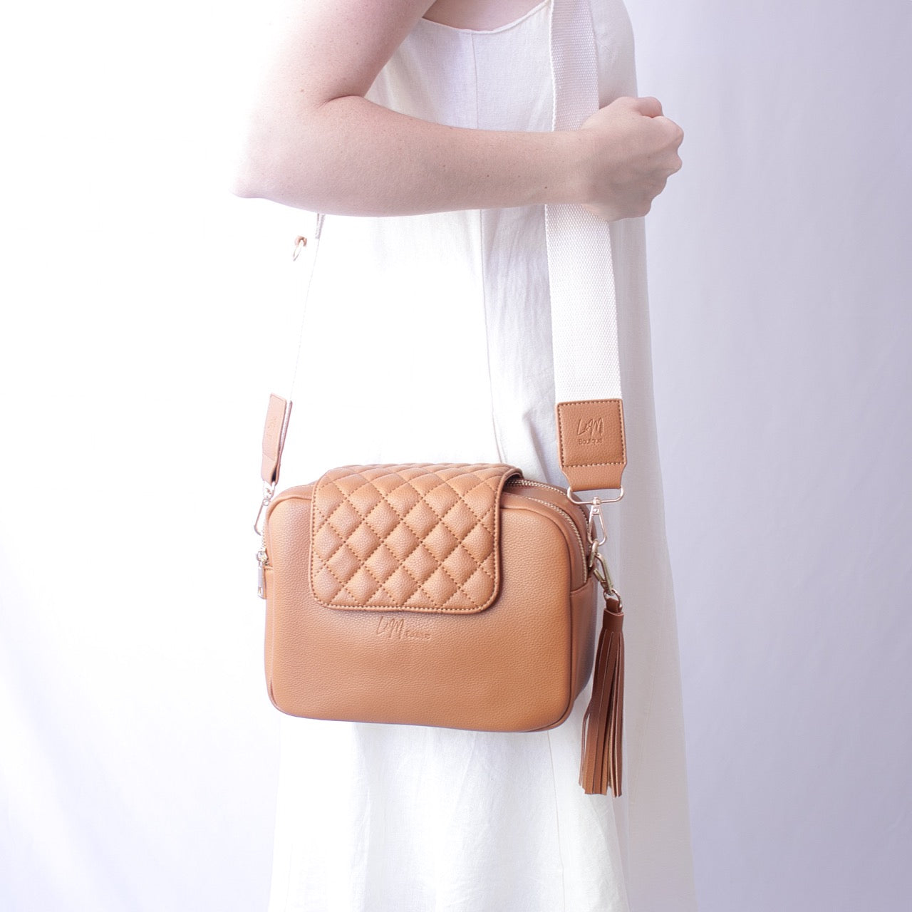 Kaia Baby Nappy Bag - Tan