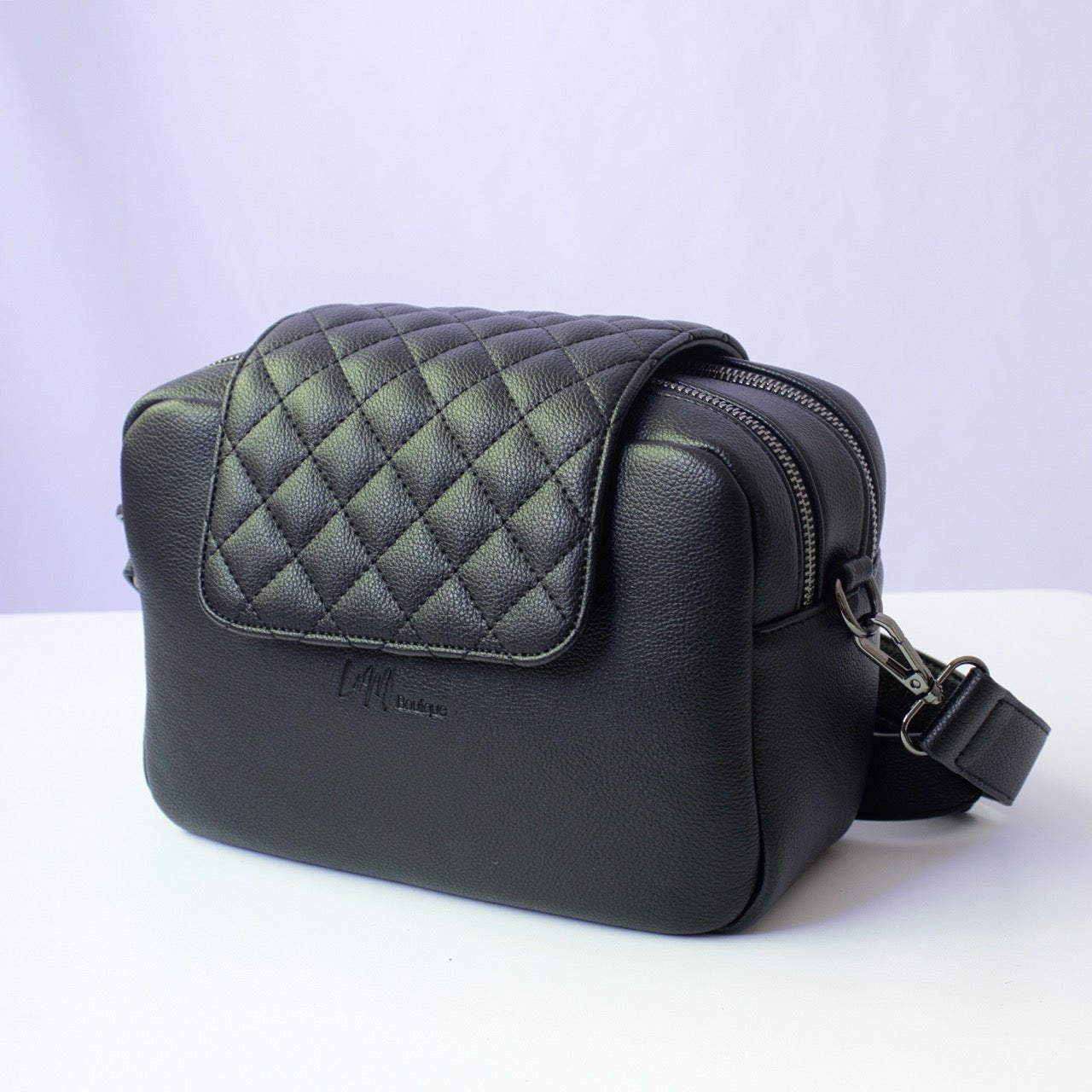 Kaia Baby Nappy Bag - Matte Black