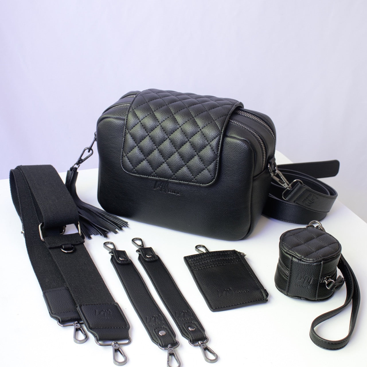 Kaia Baby Nappy Bag - Matte Black