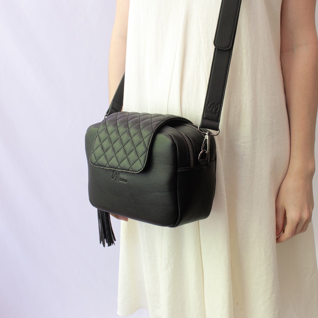 Kaia Baby Nappy Bag - Matte Black