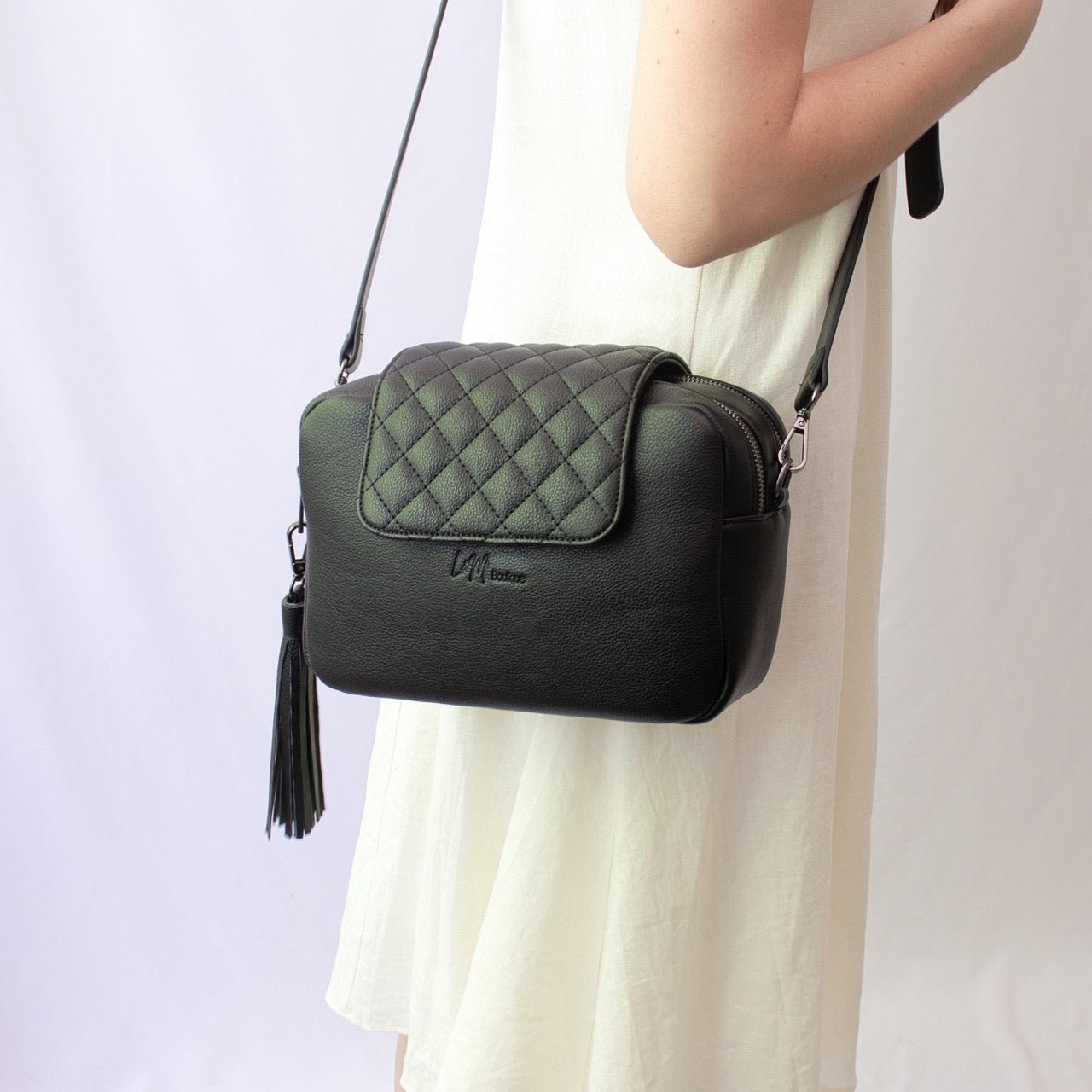 Kaia Baby Nappy Bag - Matte Black