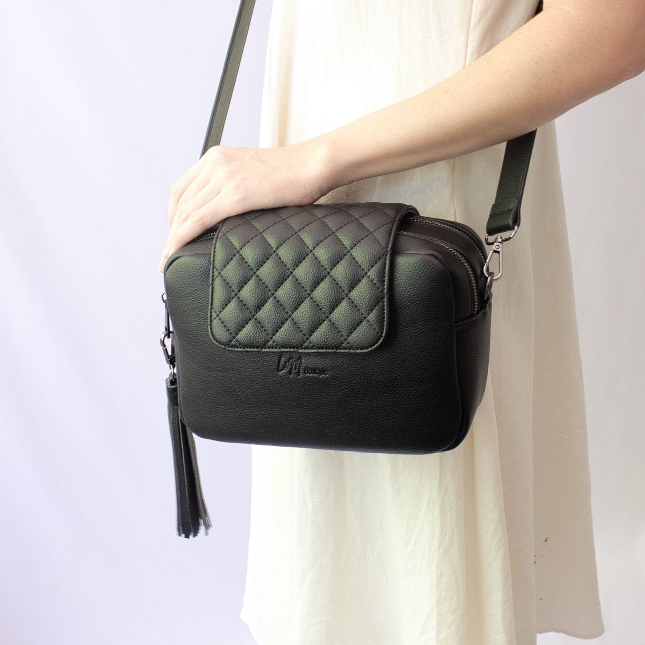 Kaia Baby Nappy Bag - Matte Black
