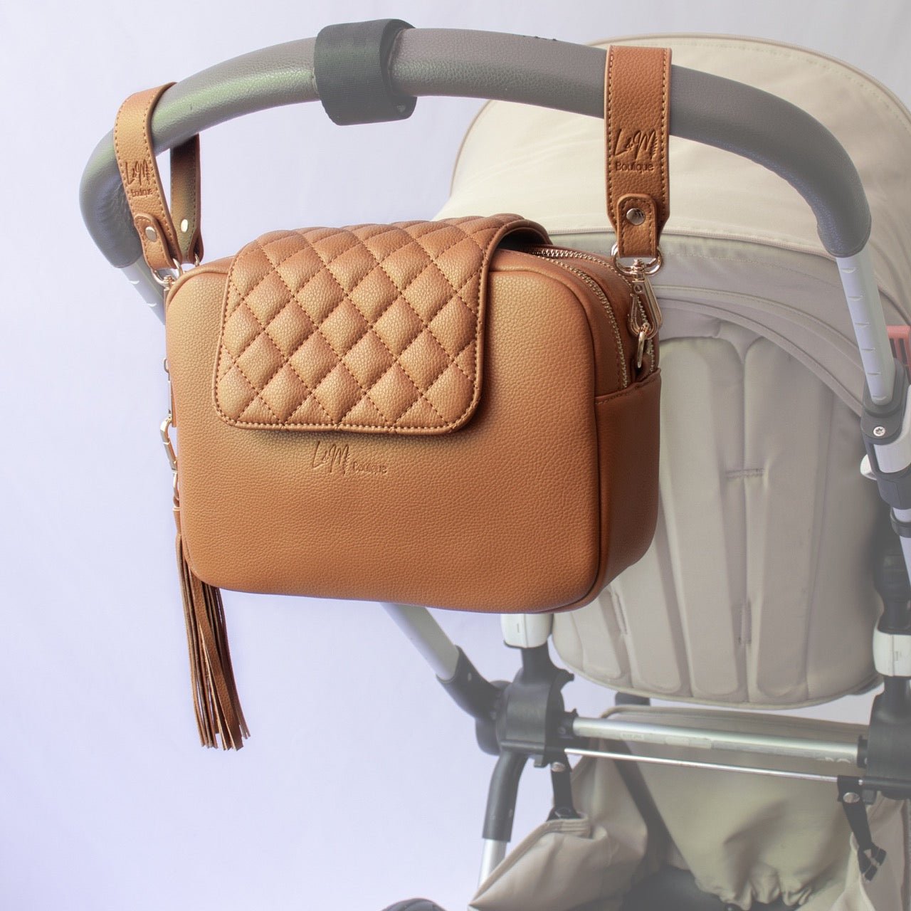 Kaia Baby Bag Pram Straps - Tan