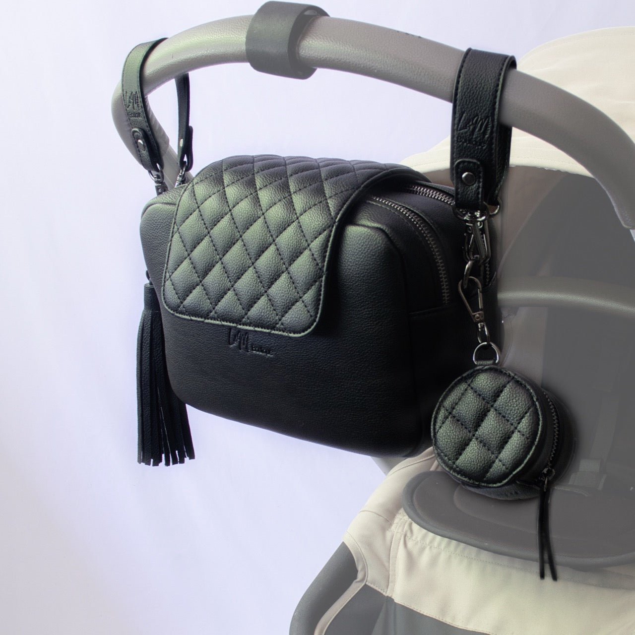 Kaia Baby Nappy Bag - Matte Black