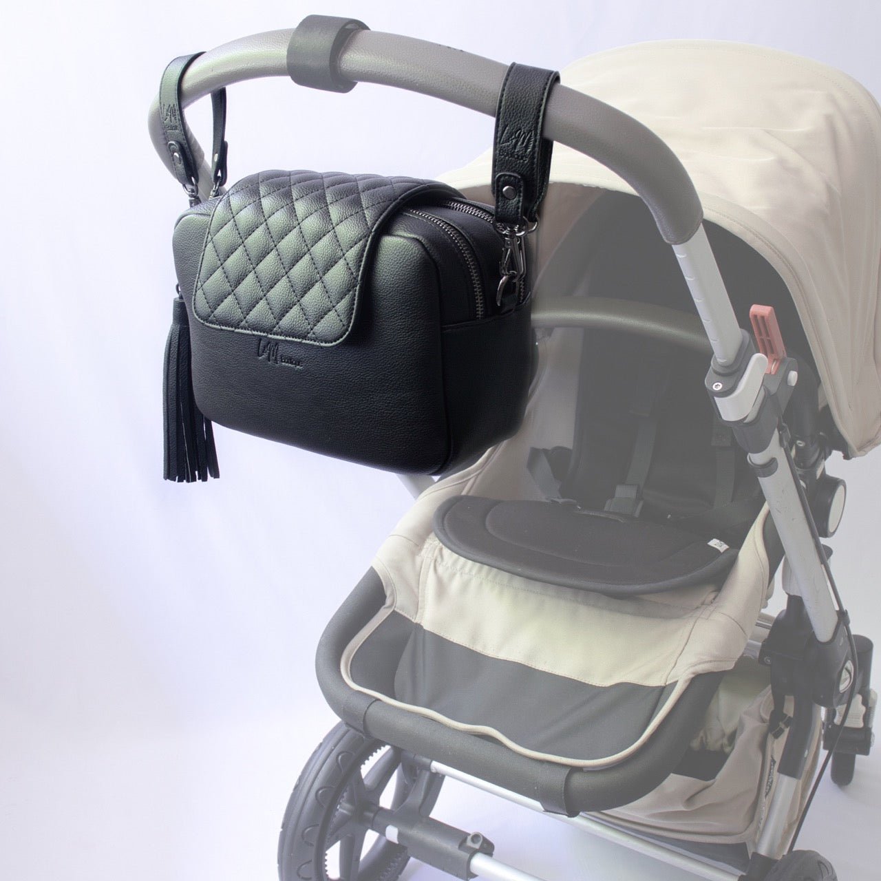 Kaia Baby Nappy Bag - Matte Black