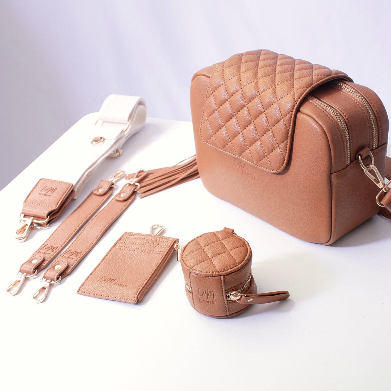 Kaia Baby Nappy Bag - Tan