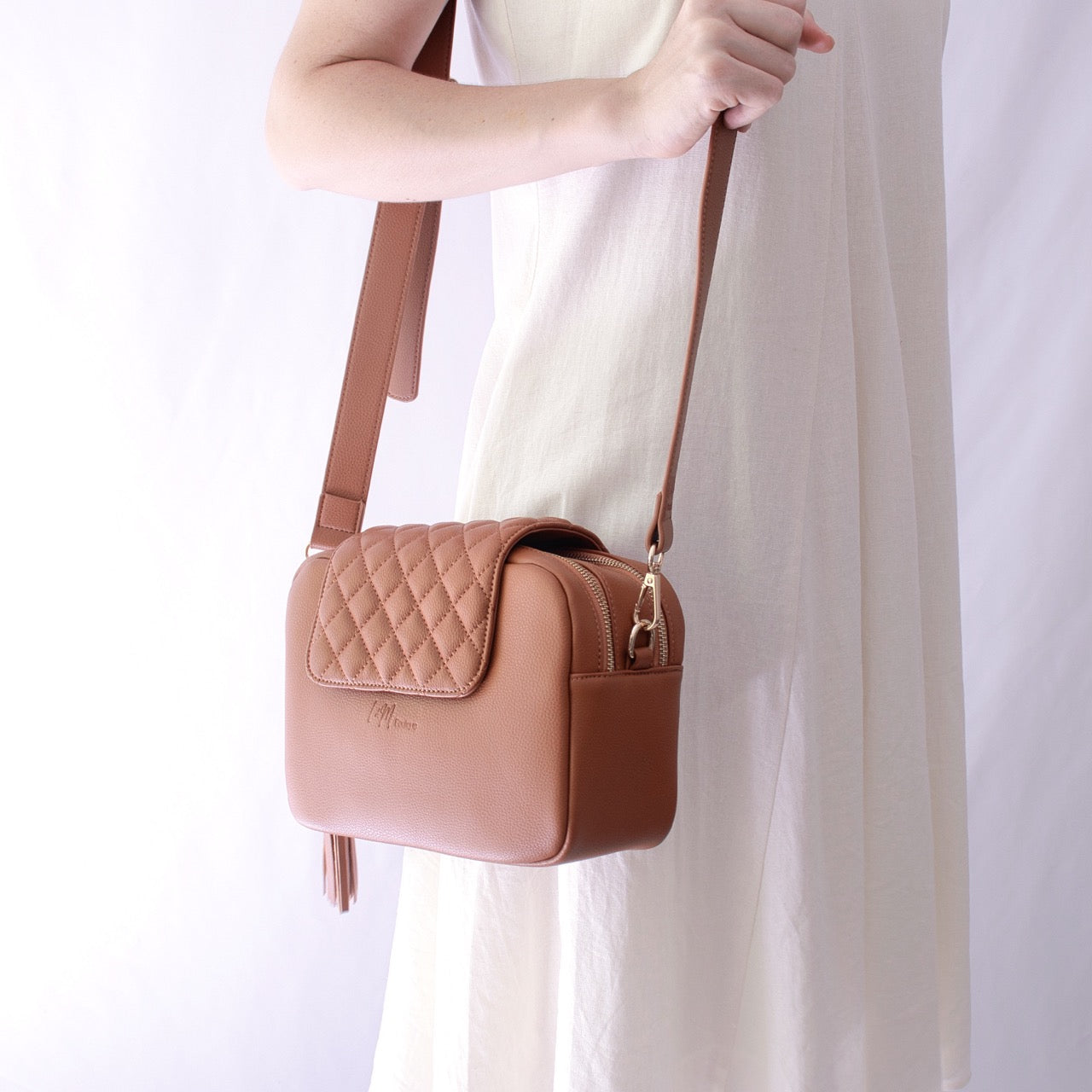 Kaia Baby Nappy Bag - Tan