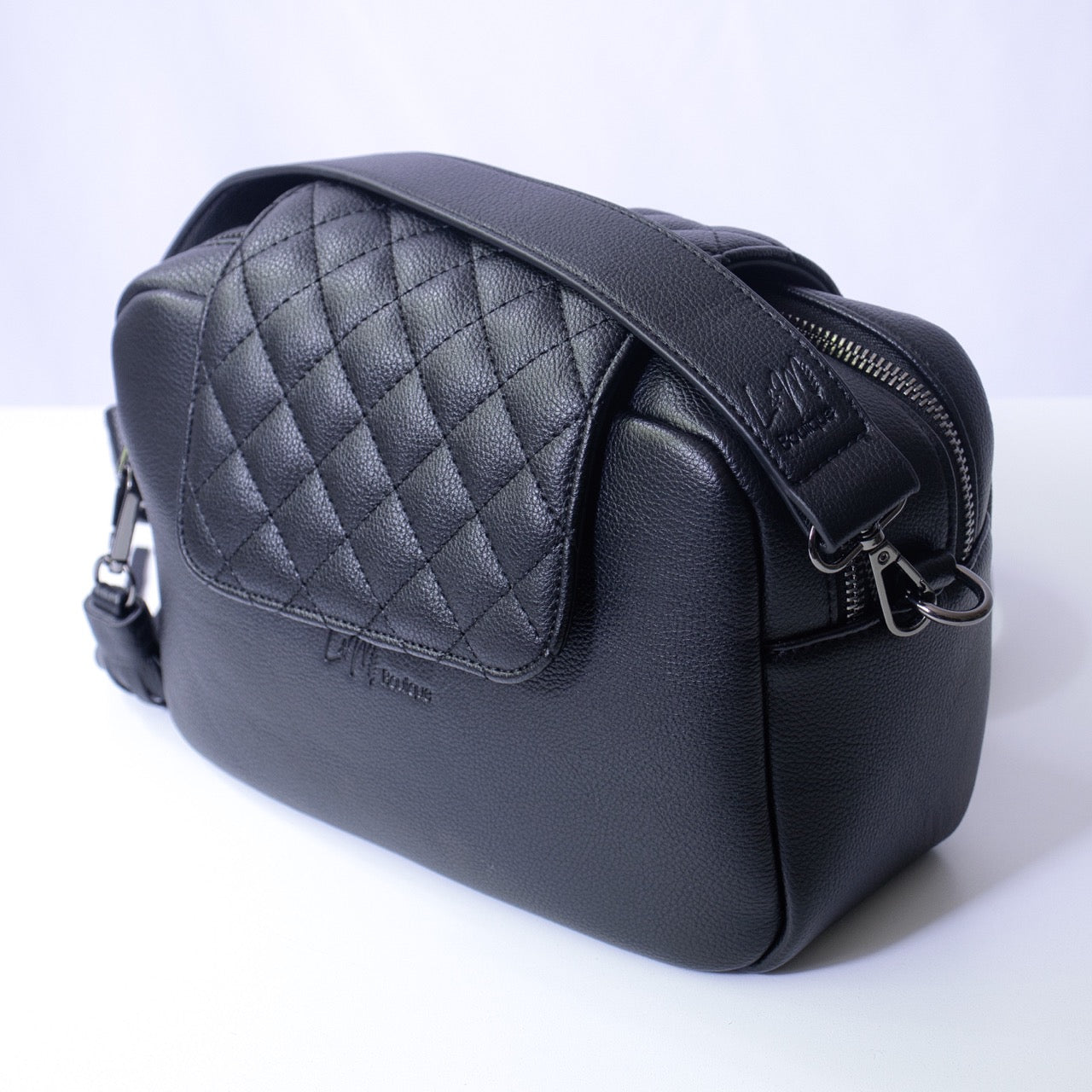 Kaia Baby Nappy Bag - Matte Black