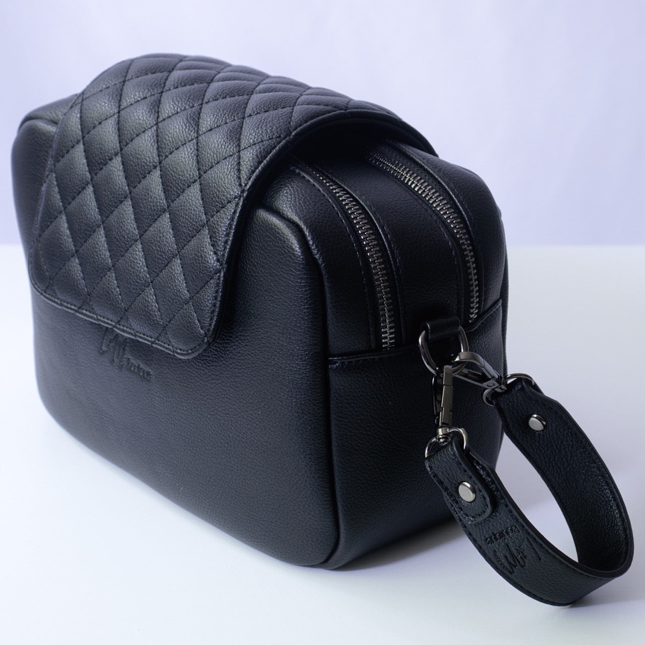 Kaia Baby Bag Pram Straps - Matte Black