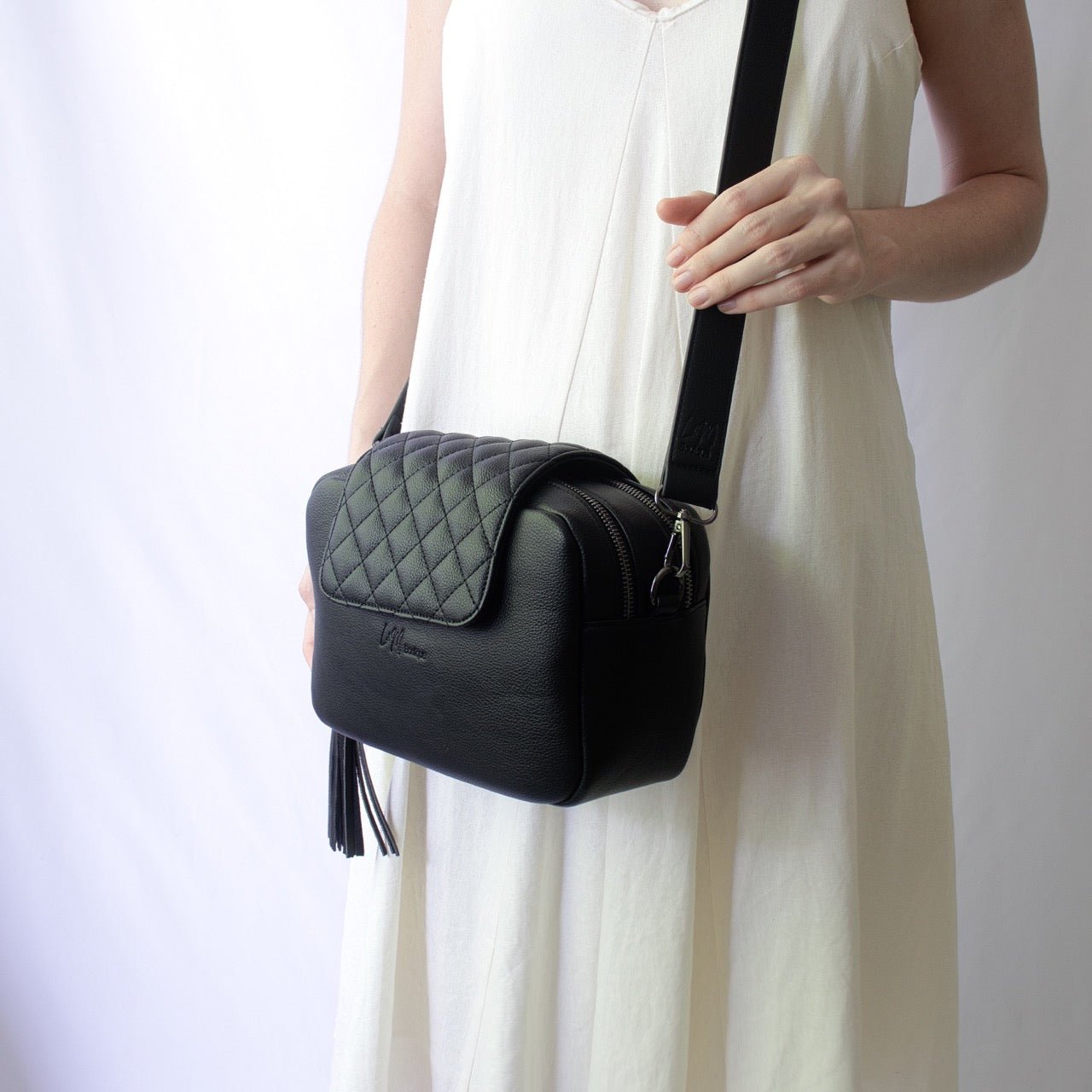 Kaia Baby Nappy Bag - Matte Black