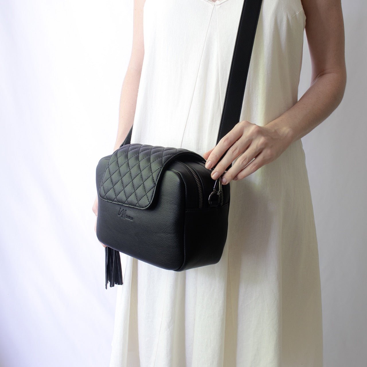 Kaia Baby Nappy Bag - Matte Black