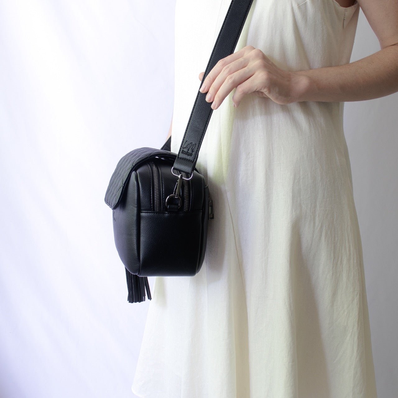 Kaia Baby Nappy Bag - Matte Black
