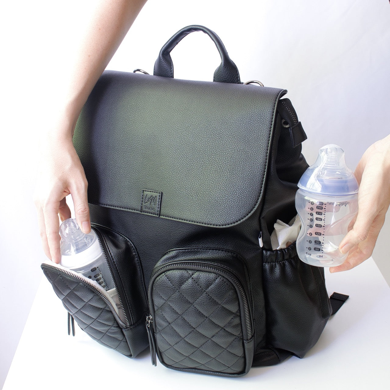 Milana Nappy Bag with insulated pockets for baby bottles | L&M Boutique Australia