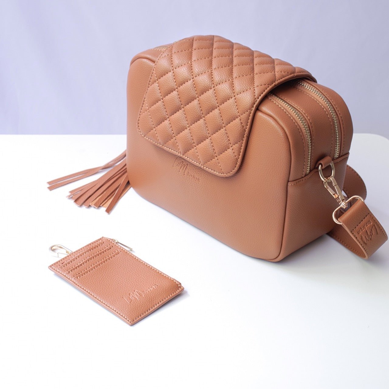 Kaia Card Holder - Tan