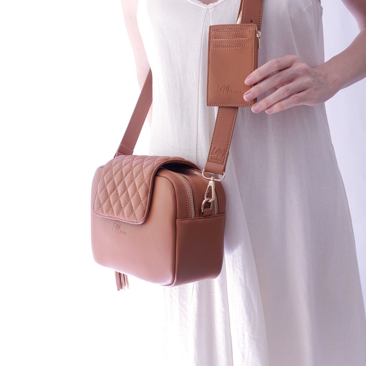 Kaia Card Holder - Tan