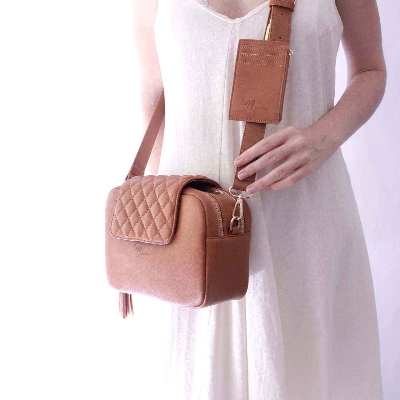 Kaia Card Holder - Tan
