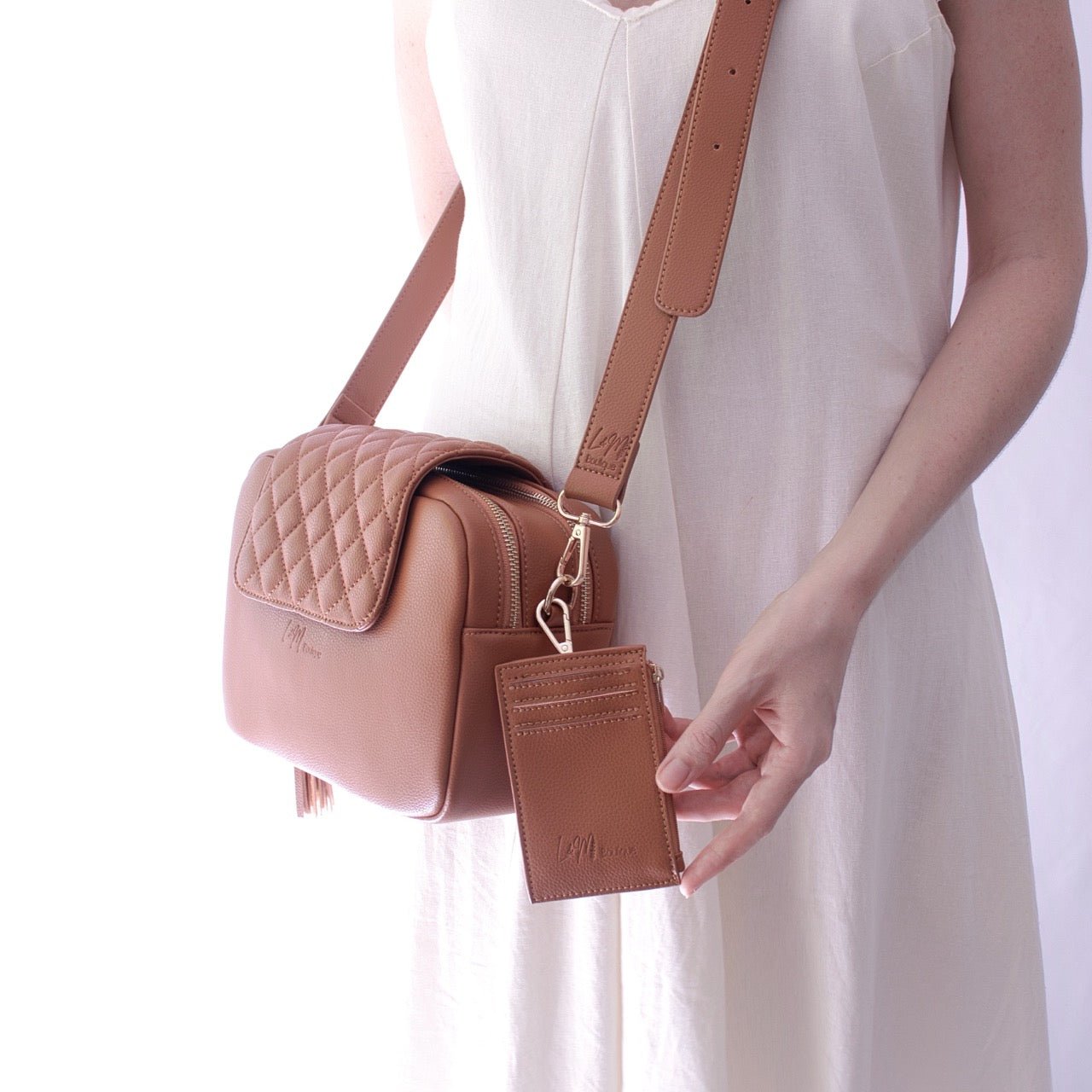 Kaia Card Holder - Tan