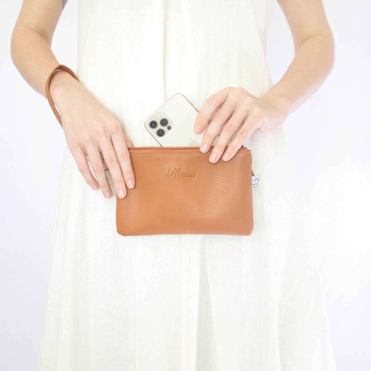 L&M Signature Clutch - Tan - L&M Boutique