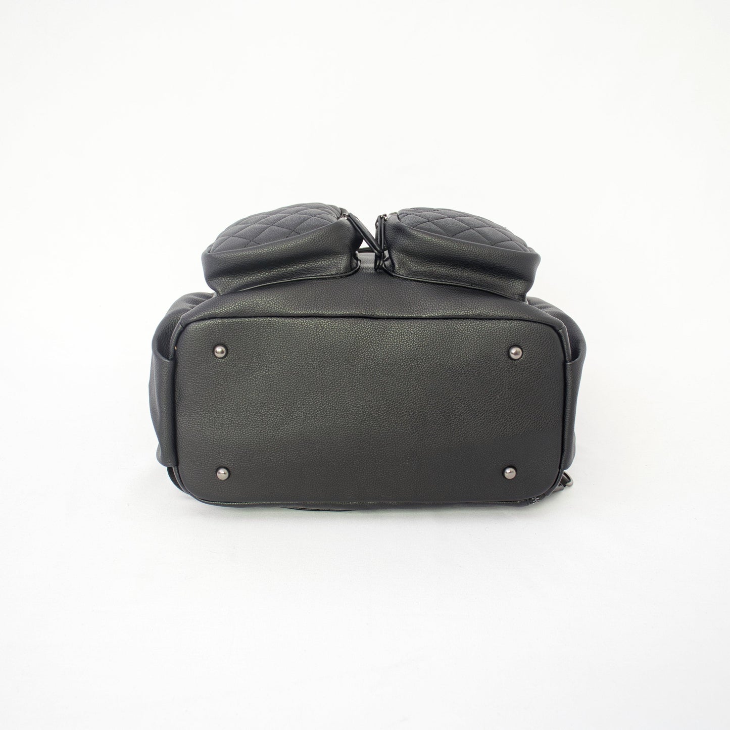 Milana Baby Bag - Matte Black - L&M Boutique with bottom studs