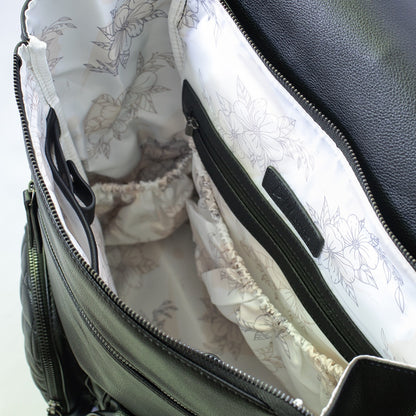 Water-resistant interior of Milana Nappy Bag with lots of storage and pockets | L&M Boutique Australia