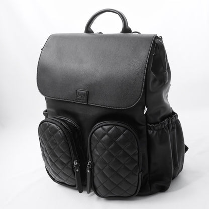 Milana Baby Nappy Backpack in Matte Black Colour by L&M Boutique Australia | Diaper Bag | Nappy Backpack | Changing Bag
